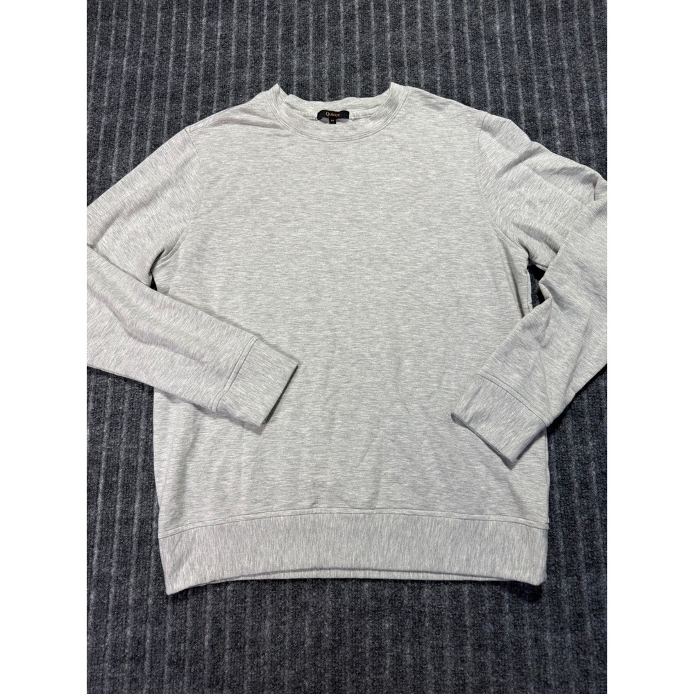Quince Supersoft Fleece Crew Mens M Heather Grey Tencel Modal Blend Casual Basic